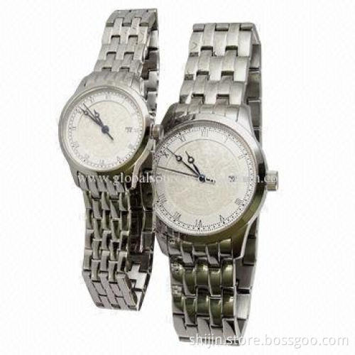 316L Stainless steel couple watches, water-resistant for men and women